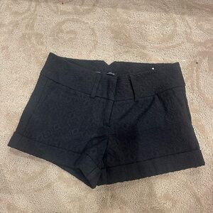 Maurices Textured Black High Waist Women's Shorts